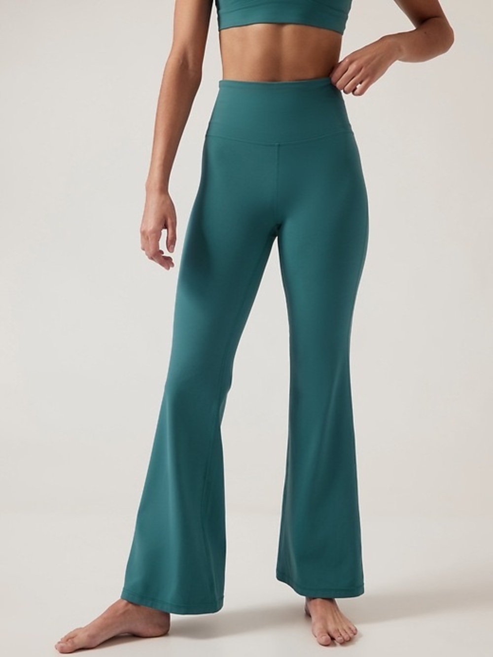 Athleta Teal High-Rise Flare Yoga Pants